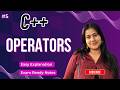 Part 5: Operators in C++ | Arithmetic, Relational, Logical &amp; Bitwise | C++ Basics | Exam POV