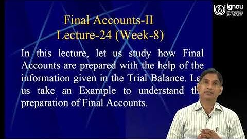 IGNOU Live Session on "Final Accounts-2" for B.Com Students