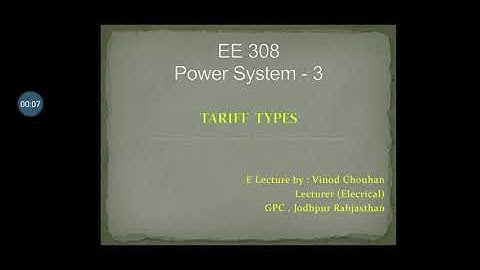 EE 308 Tariff type