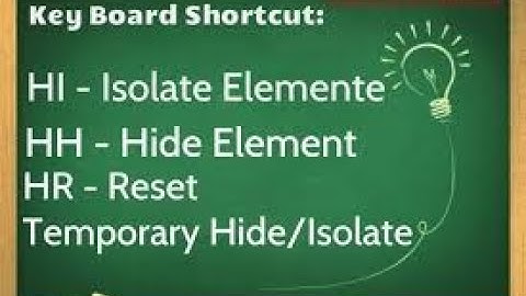 Tutorial videos for begginers-PART-3 / How to use Temporary Hide/Isolate | Revit
