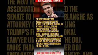 BREAKING: NYC Bar declares Trump AG pick Todd Blanche unfit to lead DOJ