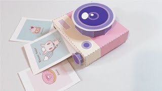 チェキ！カメラ【パティラビのペーパークラフト】箱の作り方★Polaroid, Camera【Paper Craft】