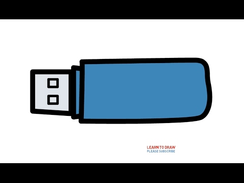 How To Draw a USB Stick Step By Step For Kids 