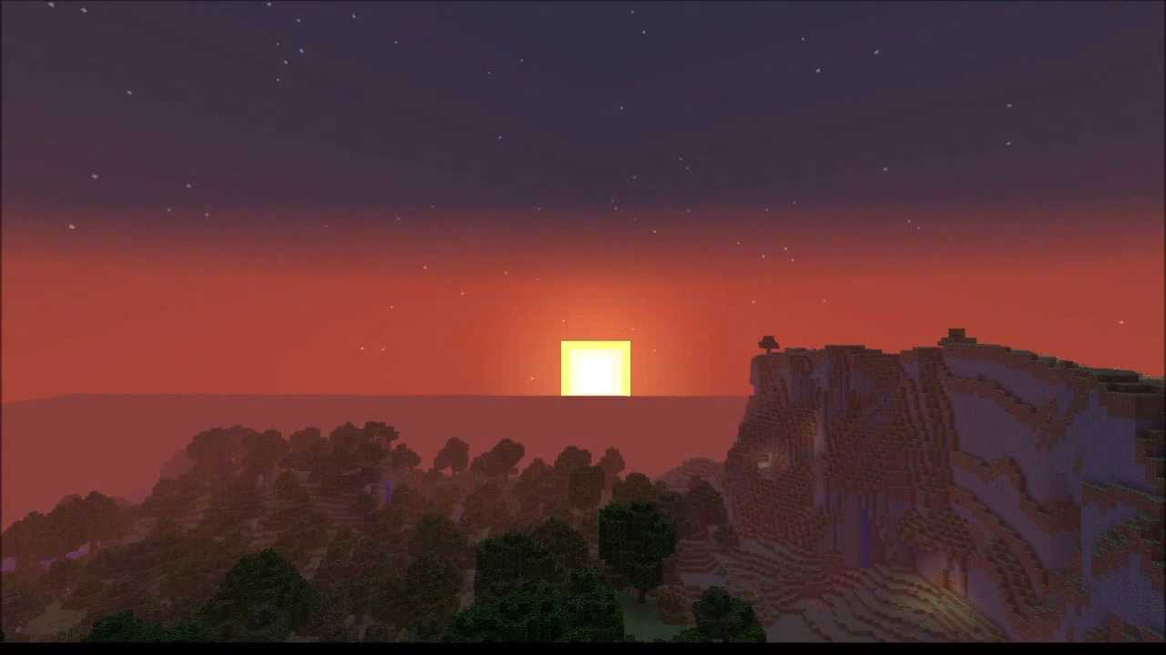 Image result for minecraft sunset