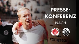 Die Pressekonferenz nach dem Spiel gegen den SV Sandhausen