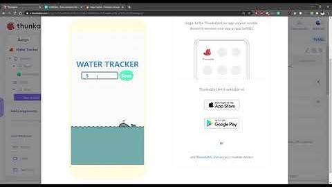 Thunkable X -   Water Tracker Test (Video #3)