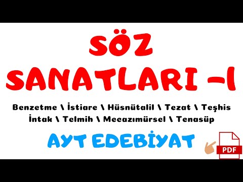 SÖZ SANATLARI -1 AYT Edebiyat (Edebi Sanatlar) - Deniz Hoca