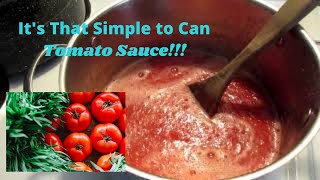 Water Bath Canning Tomato Sauce (the simplest method)