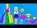 Paper Dolls Dress Up - Barbie Family New Dress & New House Papercraft  - Barbie Story & Crafts