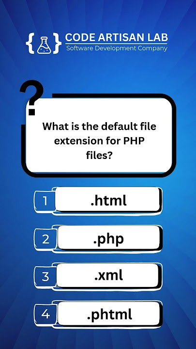 PHP File Extensions - What’s the Default?