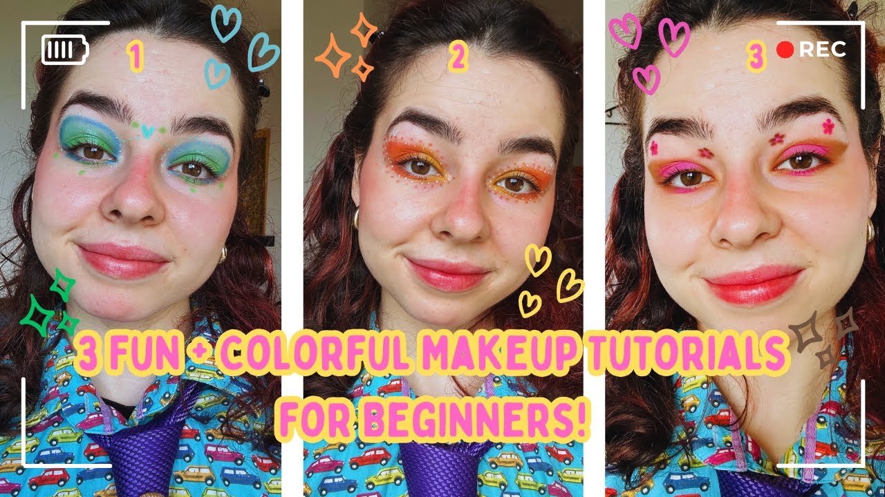 3 Fun + Colorful Makeup Tutorials for Beginners!