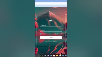 Modern login form made with only HTML & CSS - Transparent Login Form | #coding #webdevelopment #css