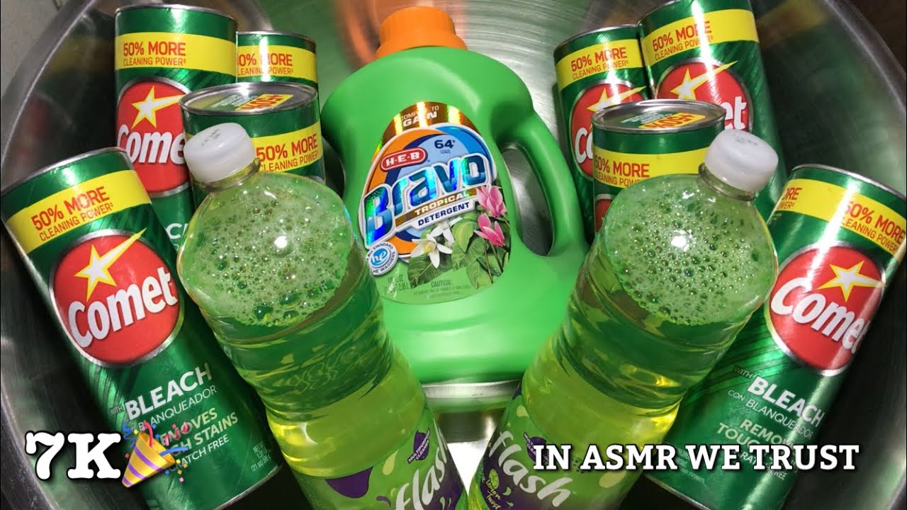 ASMR ☘️ 8 Comet , 2 Neon Flash, & Neon HEB Detergent Jug 🥳 7K Celebration 🎊 2 Year Anniversary