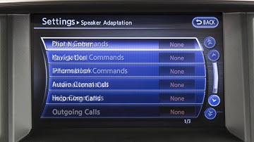 2017 Infiniti QX50 - Speaker Adaptation (if so equipped)