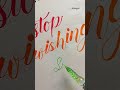 Glass pen lettering 🤩 day 15/100 #motivationalquotes #calligraphy #handlettering #youtubeshorts