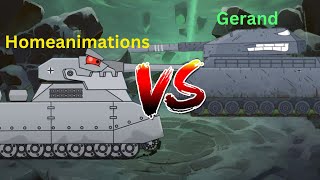 What if??? Homeanimations Ratte vs Gerand Ratte\/\/\/ Cartoon about tanks