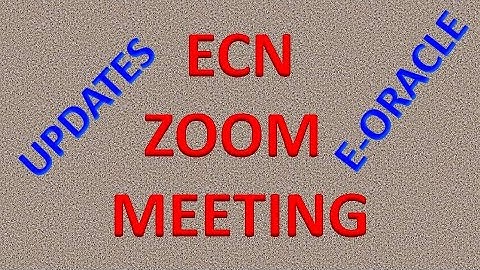 ECN E-ORACLE ZOOM MEETING UPDATE IN TAMIL