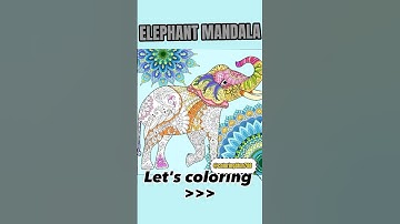 COLORING ELEPHANT MANDALA || @coloring4fun788 #coloring #drawing #painting