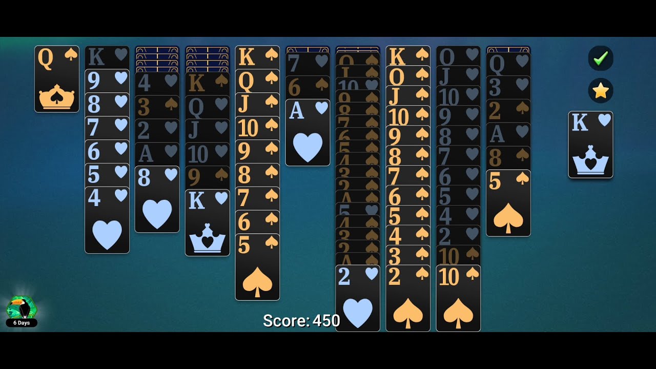 Spider Solitaire (by MobilityWare) - free offline solitaire card game for  Android and iOS - gameplay 