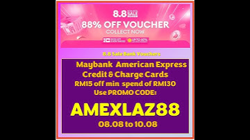 Lazada 8.8 Sale - Bank + eWallet Vouchers