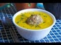 Roasted Butternut Squash Soup Recipe w/ Chicken Meatballs