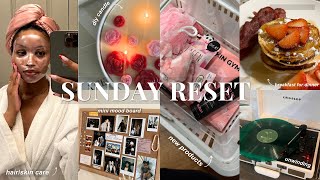 SUNDAY RESET | hair/skin care, everything shower, DIY candle, prepping for the week, &amp; more