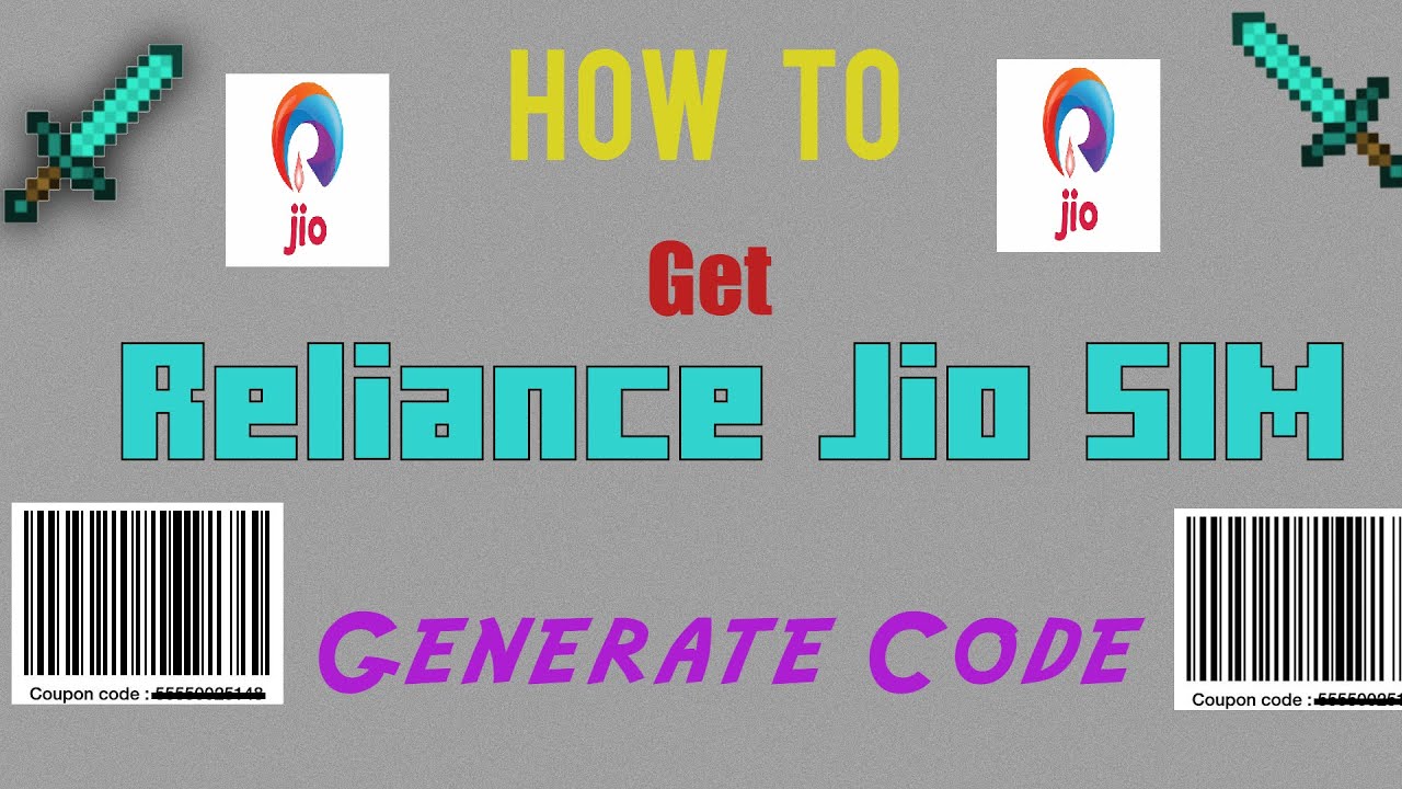 How To Get Jio Sim | How to Generate Code | 100 % | UPDATED | - YouTube
