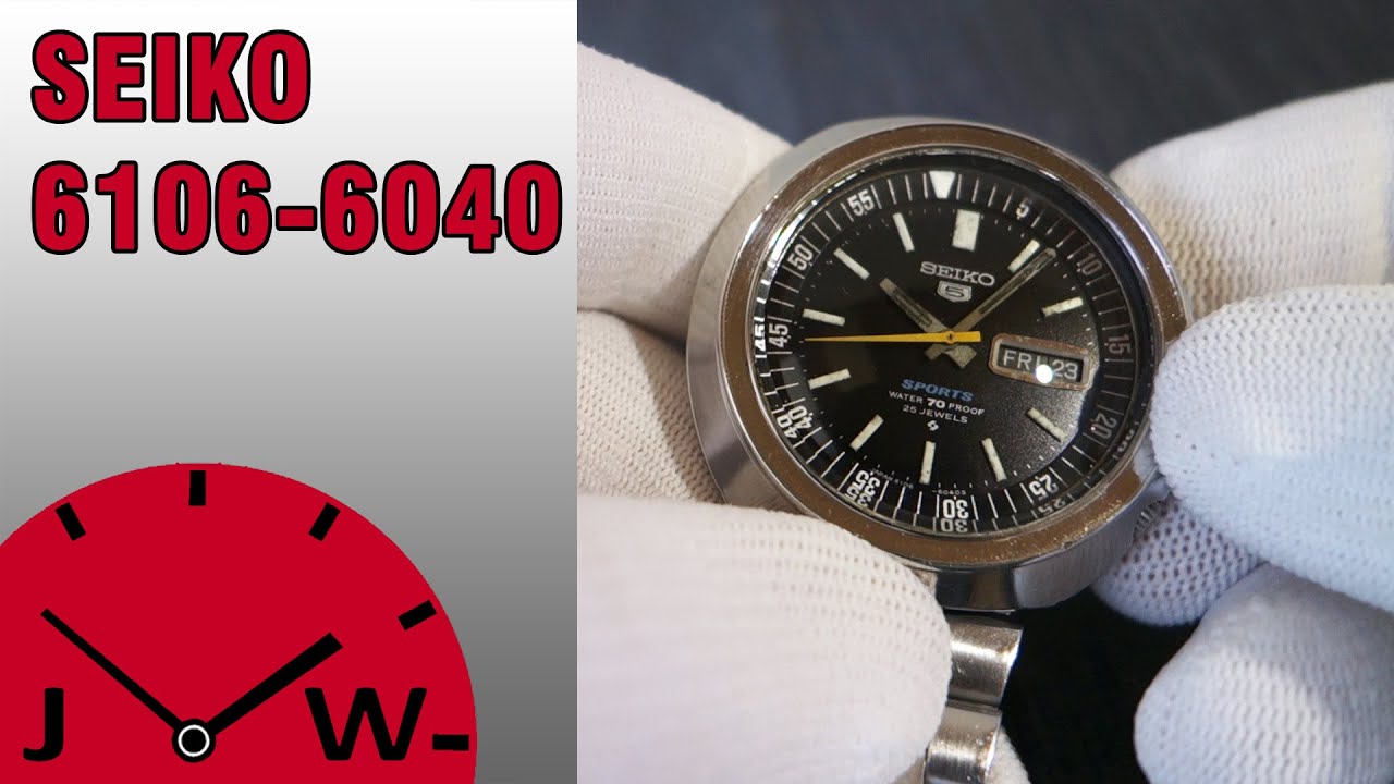 Seiko 6106-6040 5 Sports - YouTube