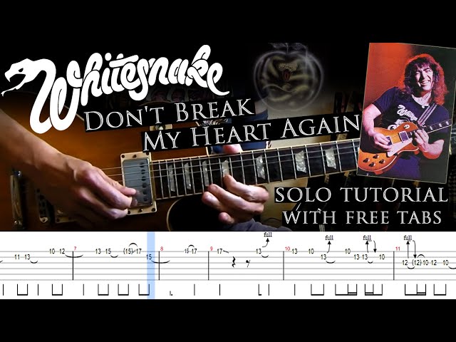 Whitesnake - Don't Break My Heart Again guitar solo lesson (with tablatures and backing tracks) class=