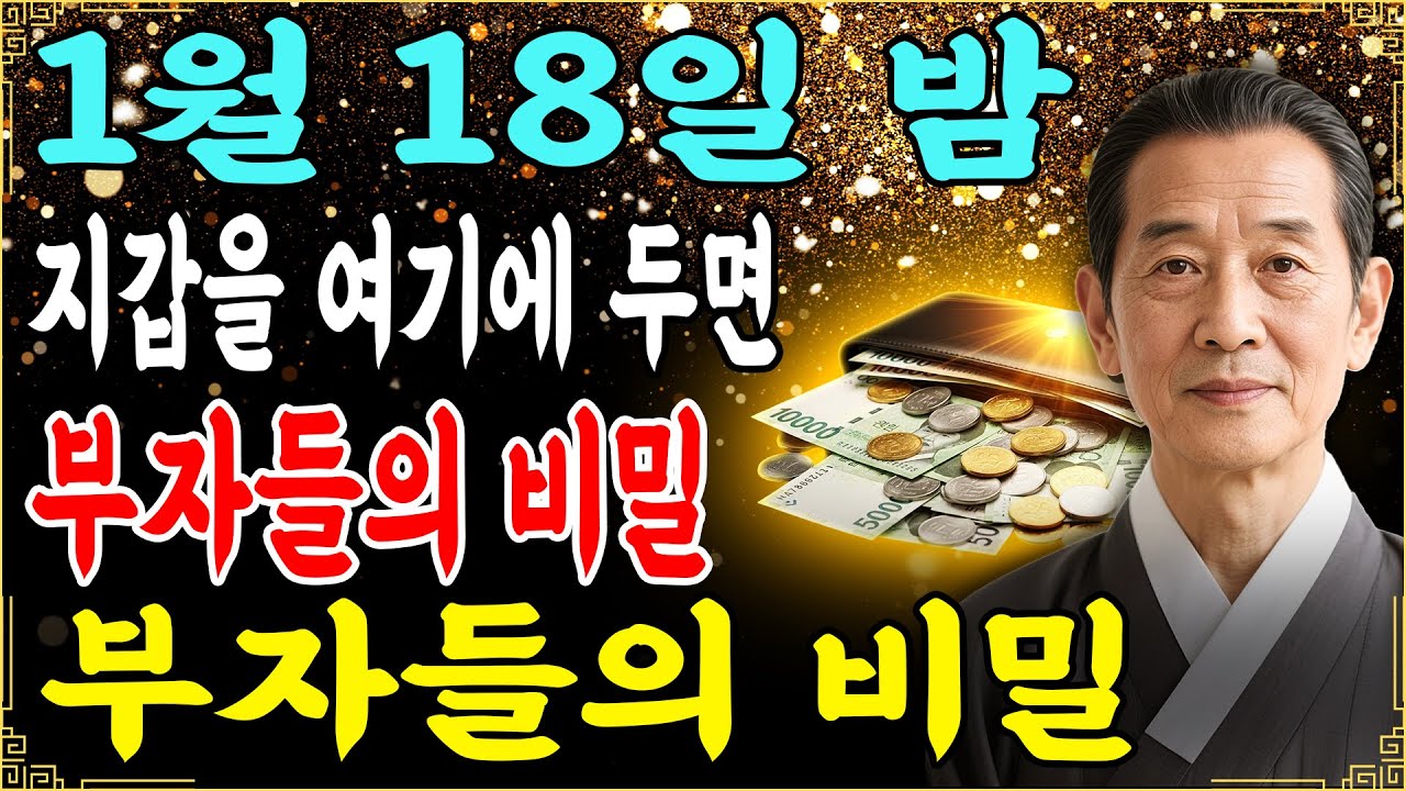 [놓치면 후회합니다] 1월 18일 밤 - 2026년 보름달: 지갑을 여기에 두면 한 해 재물운이 상승합니다 | 돈의 법칙