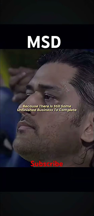 work is incomplete    #msd#ipl#cricket #truth