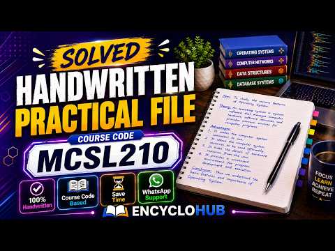 MCSL-210 Handwritten Solved Practical File | IGNOU DBMS & Java Lab | Ready to Submit | 2026