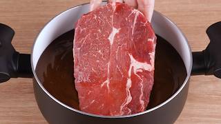 Put the beef in BBQ sauce, I learned this trick at a 5-star steakhouse