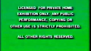 Green Fbi Warning And Walt Disney Home Video 1986