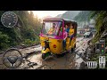 Indian Tuk Tuk Auto Rickshaw 🛺 Broken Mud Off-Road Drive 😱🌧️ | BUSSID Gameplay