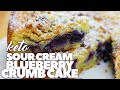 Sour Cream Blueberry Crumb Cake | Keto & Low Carb | Keto Desserts | CarnalDish