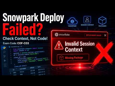 Snowflake COF-C03: Debugging Snowpark Runtime Boundaries