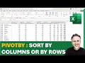Excel's PIVOTBY: Sorting by Columns or Rows (Single or Multiple Columns or Rows)