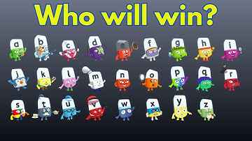 26 ALPHABLOCKS Marble Race Tournament – Who Will Win At All? Physics Simulation Round 1