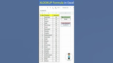 Excel Job Interview Questions XLOOKUP Formula in Excel #excel #exceltips #exceltutorial #shorts