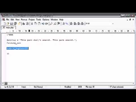 Beginner PHP Tutorial   50   String Functions Replacing Part of a String flv