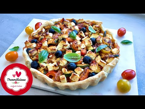 Video: Tomaten-Feta-Quiche Mit Spaghetti-Kürbis-Krustenrezept