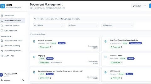 SIH25080 - Document Overload at Kochi Metro Rail Limited KMRL – An Automated Solution