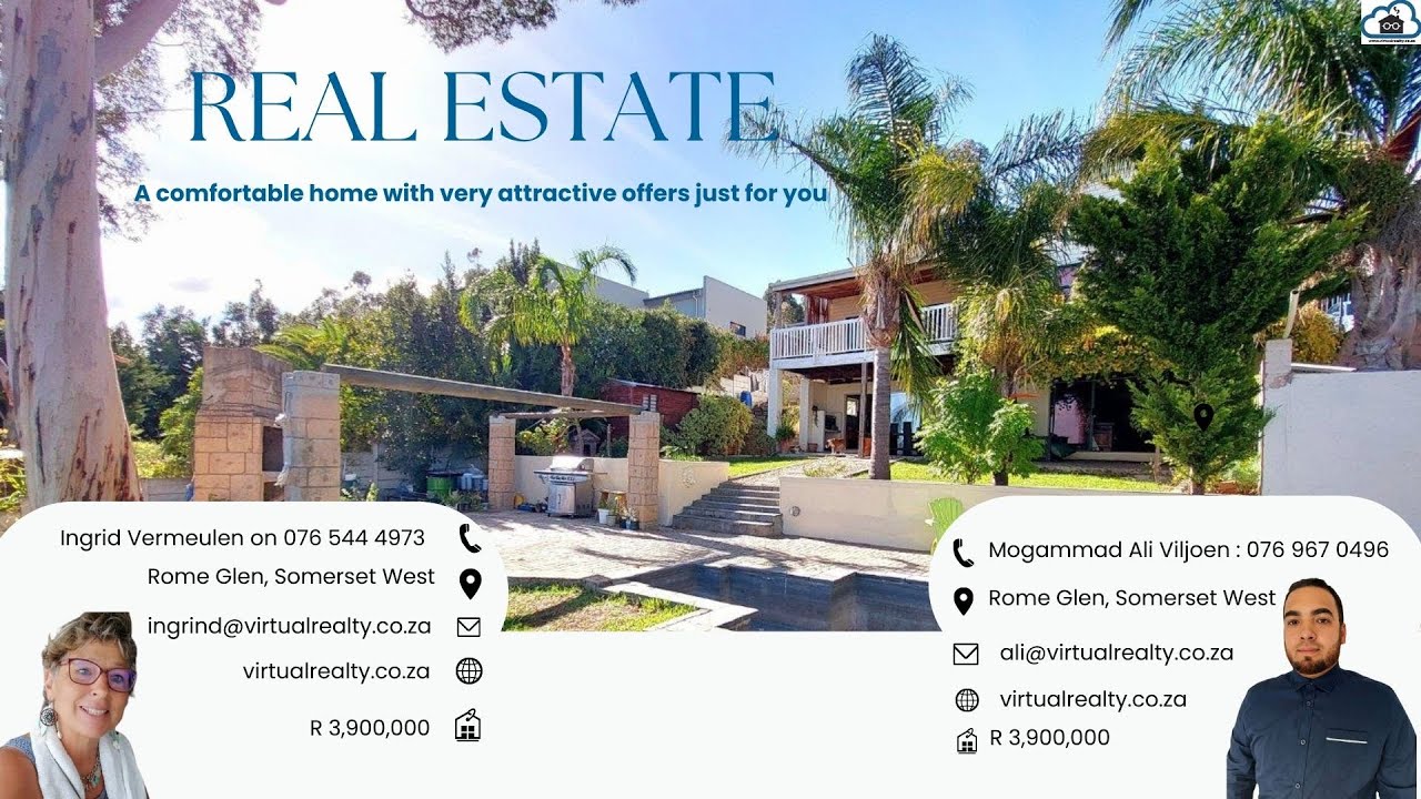 R 3,900,000 House For Sale in Rome Glen, Somerset West YouTube