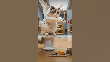 Amazing, The cat disguise self and set traps to catch mice..but the mouse saw it coming猫が変装する#shorts