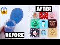 9 EXTREME WINTER SLIME PALETTE MAKEOVERS! *fixing my 1 year old slime*