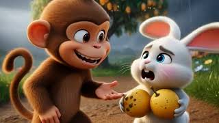 The Mango Tree Friends 🐵🐰 | Kids Animated Story About Sharing & Kindness