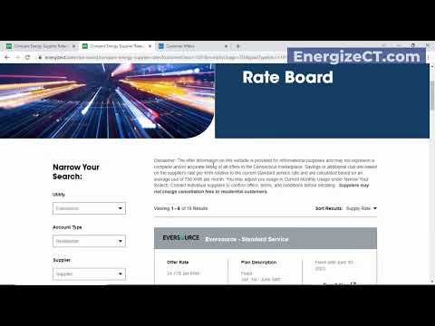 Tutorial: How to Compare Energy Supplier Rates