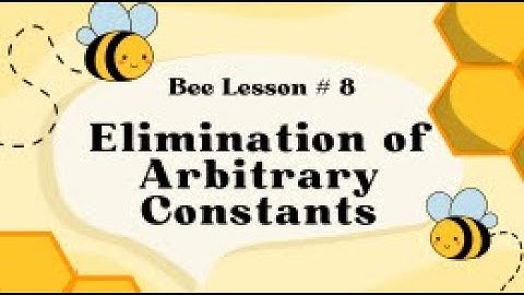 Understanding the Elimination of Arbitrary Constants in Differential Equations
