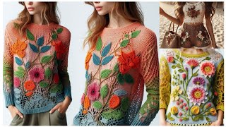Nice Summer Blouses And Bikinis Knitted With Wool ( Shear Ideas) Free Designer Patterns